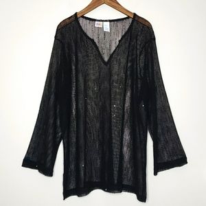 Sand N Sun Mesh Net Sequin Coverup 2X